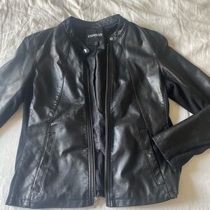 EXPRESS faux leather zip up jacket